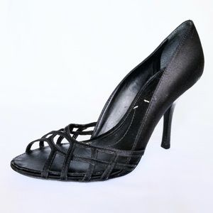 BGBC Max Azria Black Satin High Heel